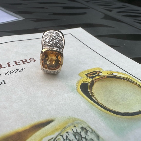 14k yellow gold 3.50 Ct citrine ring - size 6.25 - Picture 15 of 16
